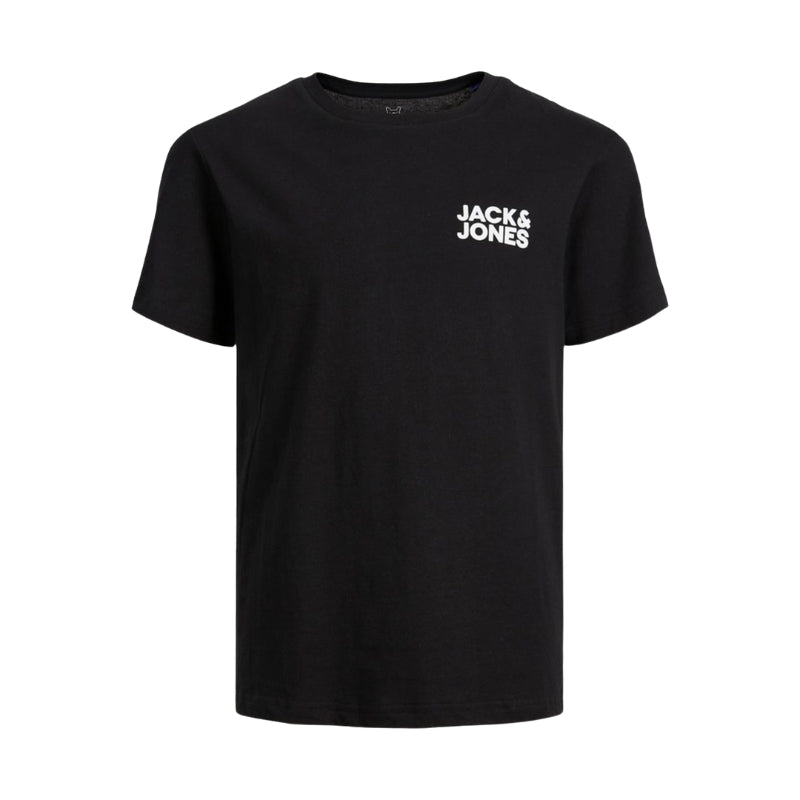 Jack & Jones Crew Neck Black T-shirt for Boys, Sizes 8 to 16 Years