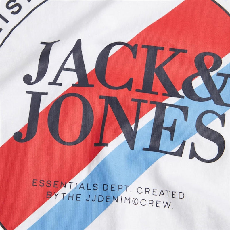 Jack & Jones Men's Designer Logo Crew Neck T-shirt: Cotton Tee Top