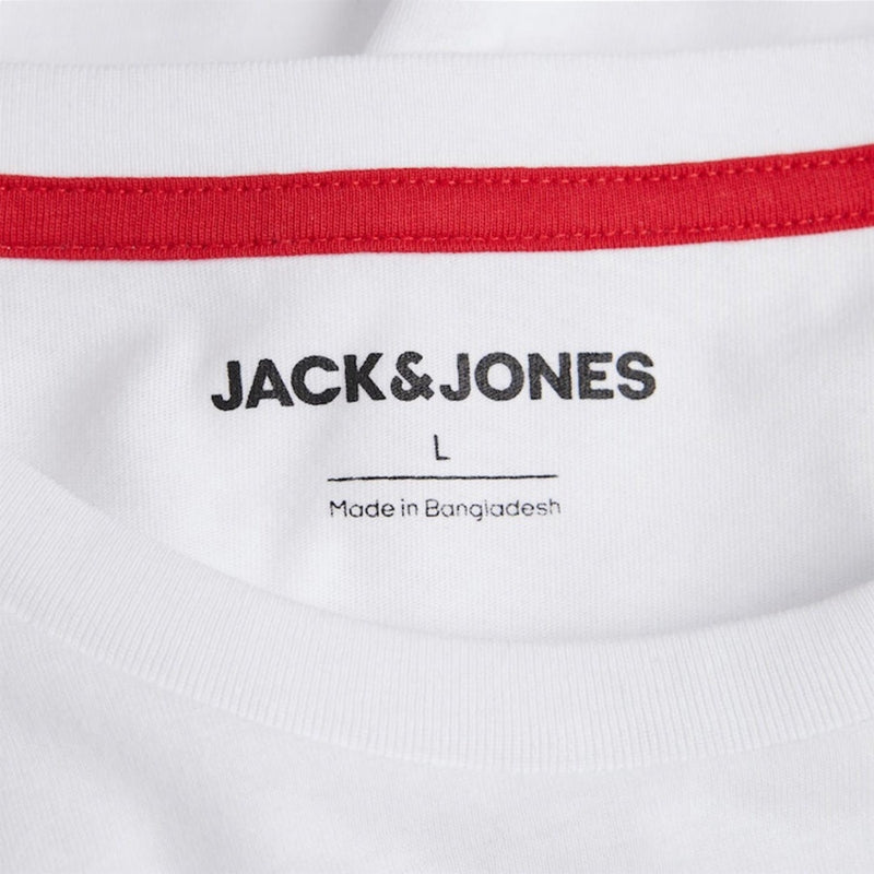 Jack & Jones Men's Designer Logo Crew Neck T-shirt: Cotton Tee Top