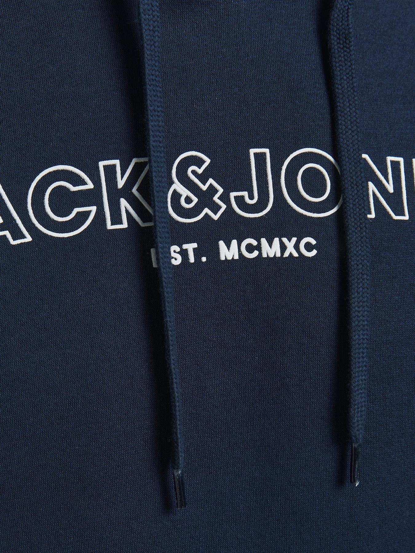 Jack & Jones Mens 'Bank' Hoody in Navy