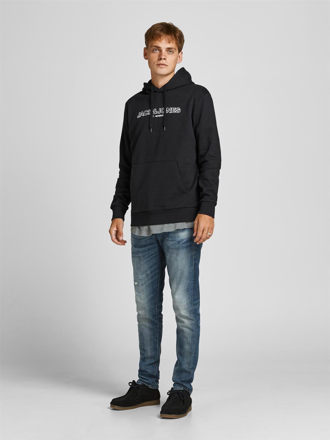 Jack & Jones Mens 'Bank' Hoody in Black