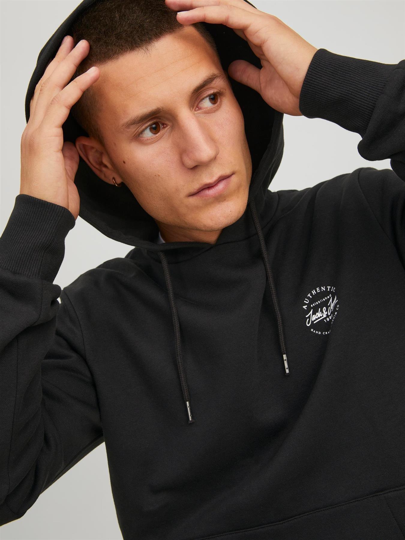 Jack & Jones Mens 'Arthur' Hoody in Black