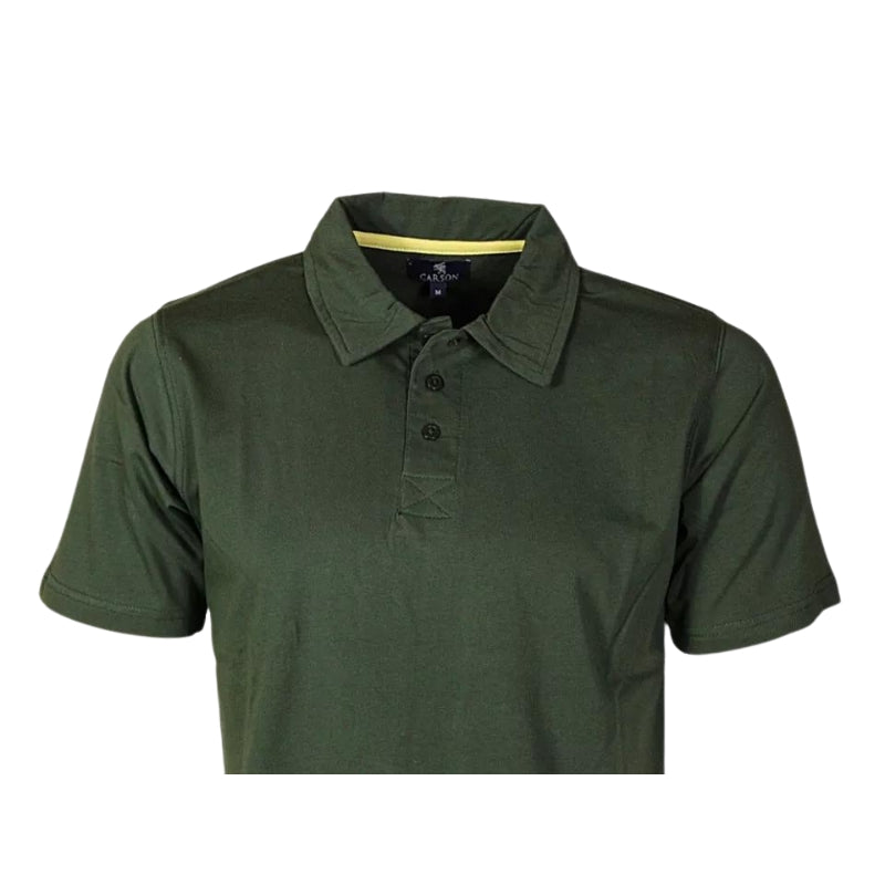 Carson Men's Polo Shirts Classic 100% Cotton Plain-Colored Smart Sports Tees in Sizes M-2XL