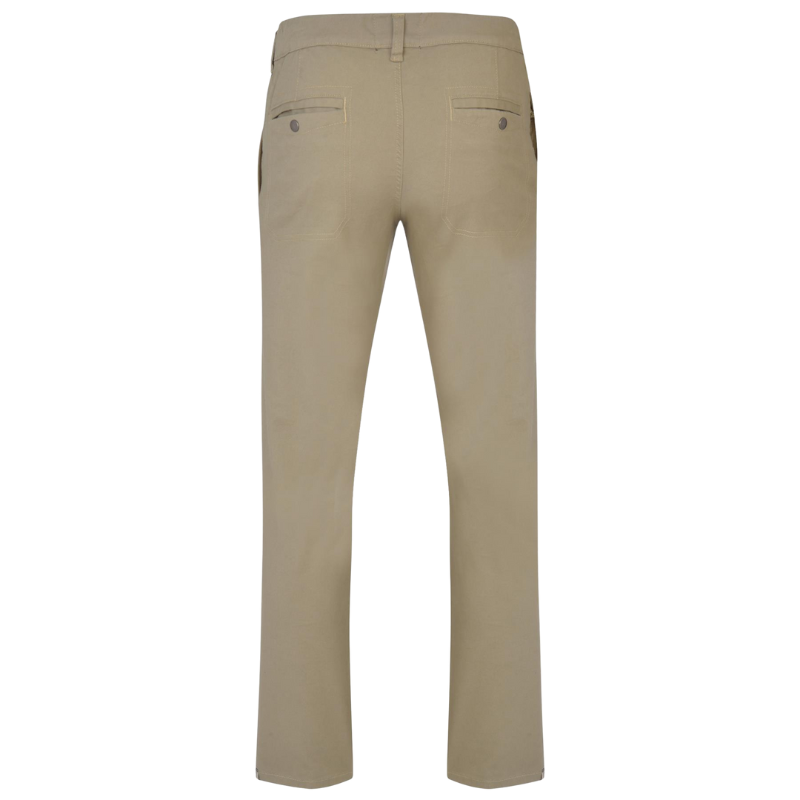 Kam Men's Chino Trousers Modern Fit, Zip Fly, Cotton Stretch Casual Pants, Available in Waist Sizes 30W-38W
