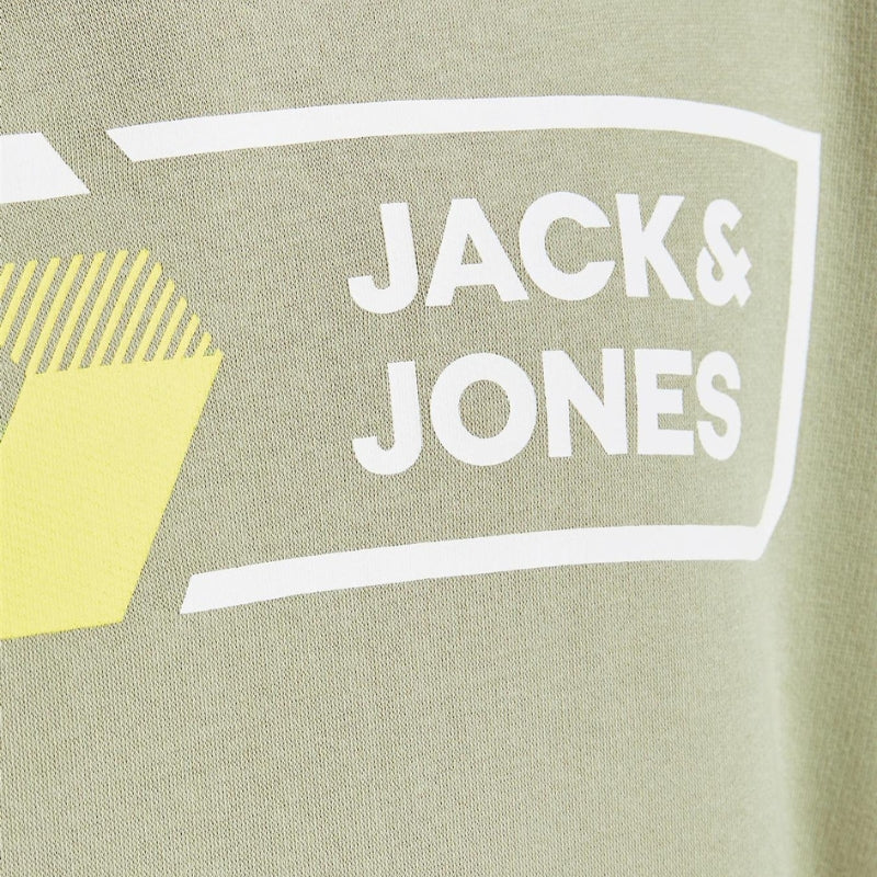 Jack & Jones Kids Boys Logo Printed Pullover Hoodie: Warm Winter Hooded Sweatshirt