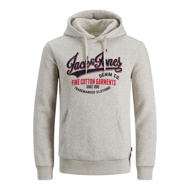 Jack & Jones Men's Sweat Hoodies Pullover Long Sleeve Sweatshirt with Logo Design