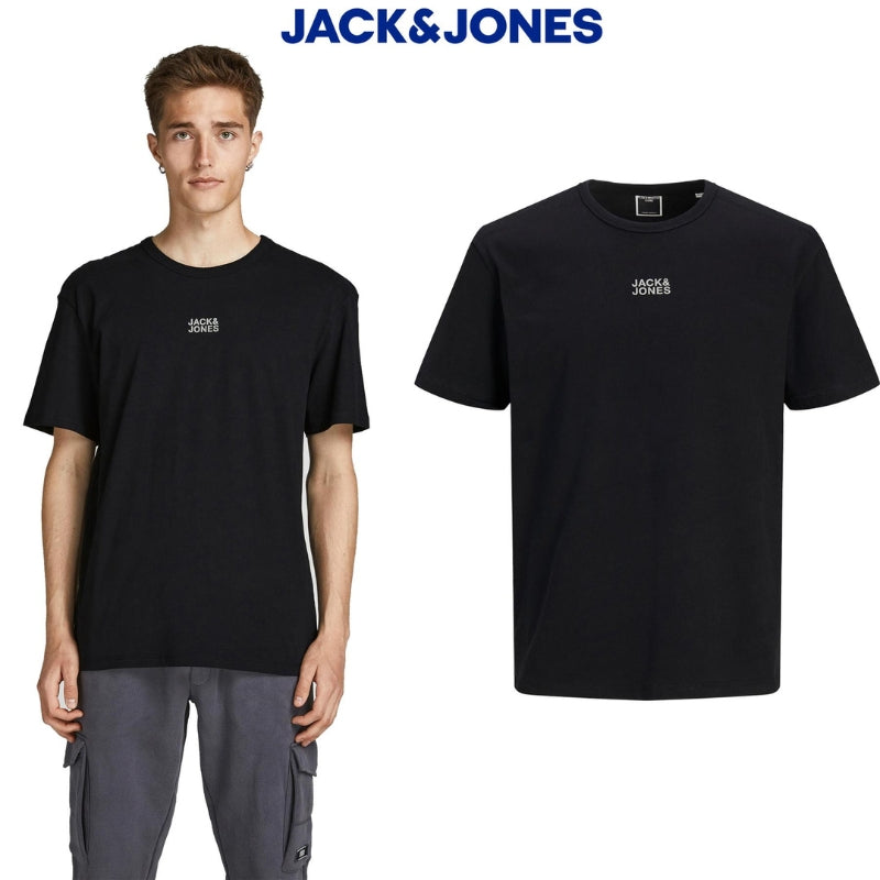 Jack & Jones Men's Relaxed Fit T-Shirts Crew Neck Casual Summer Cotton Tees, Sizes S-XL