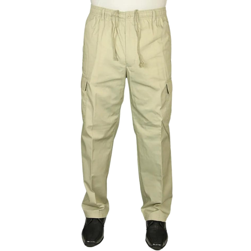 New Carabou Rugby Cargo Combat Trousers Casual Pants Elasticated Waist Sizes 32 to 48