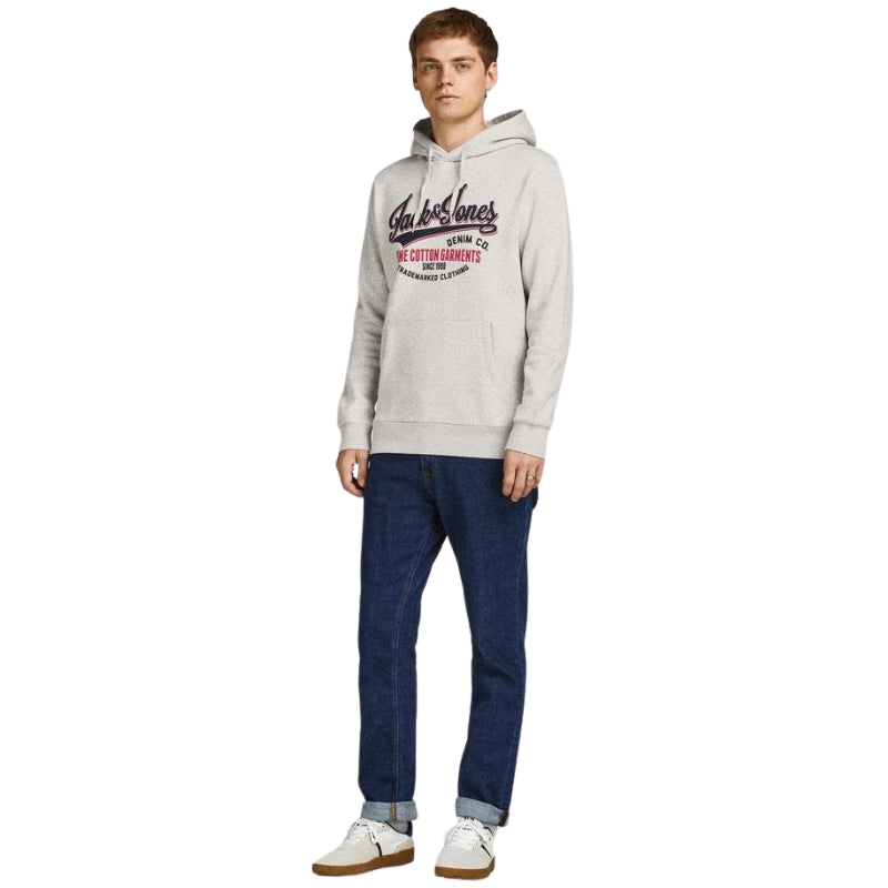 Jack & Jones Men's Sweat Hoodies Pullover Long Sleeve Sweatshirt with Logo Design