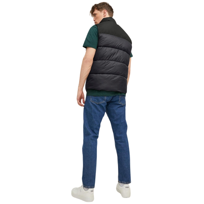 Jack & Jones Men's Hooded Quilted Body Warmer Sleeveless Jacket