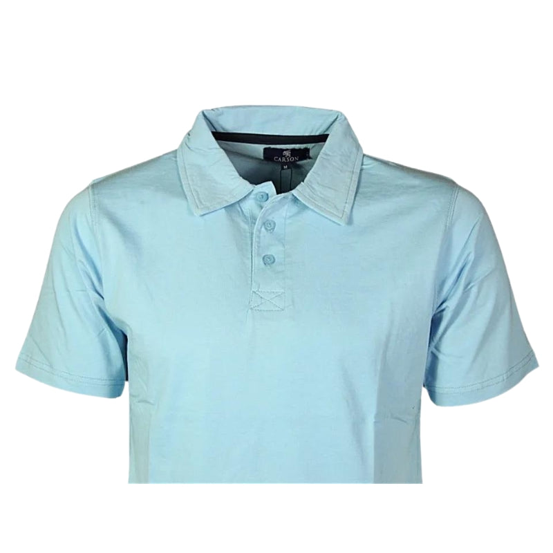 Carson Men's Polo Shirts Classic 100% Cotton Plain-Colored Smart Sports Tees in Sizes M-2XL