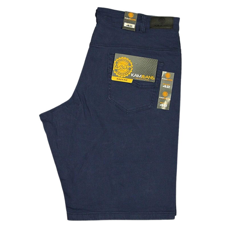 Kam Men's Big & Tall Easy Fit Chino Shorts: Knee-Length Casual Half Pants, Available in Waist Sizes W40-W70