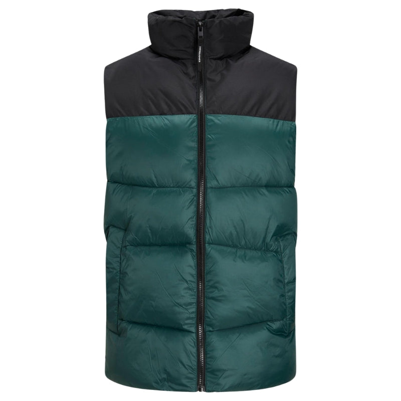 Jack & Jones Men's Hooded Quilted Body Warmer Sleeveless Jacket