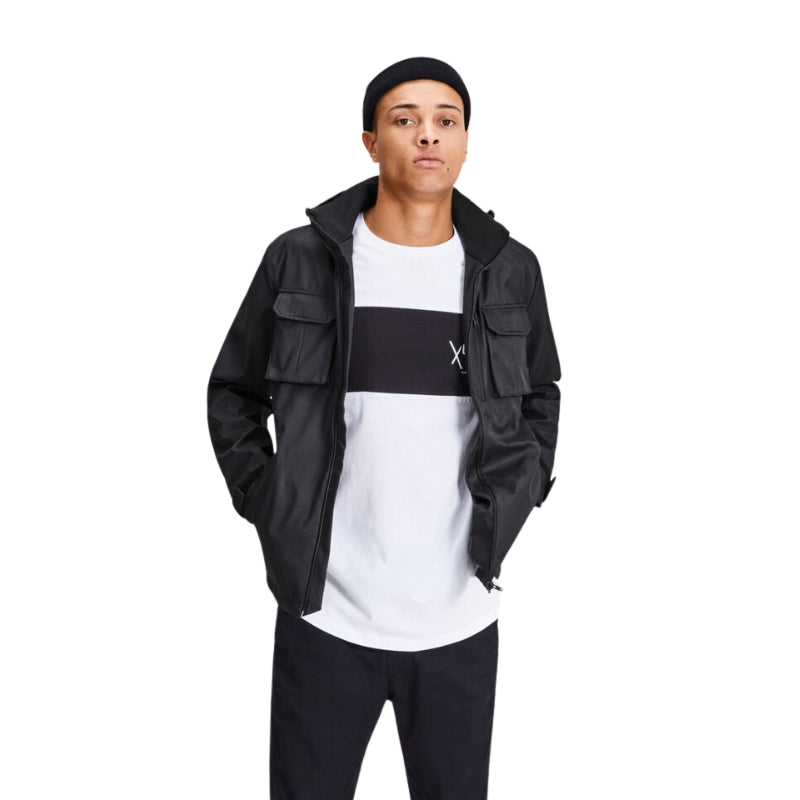 Grey Hooded Windbreaker: Jack & Jones Men's Lightweight Weel Camp Windproof Jacket