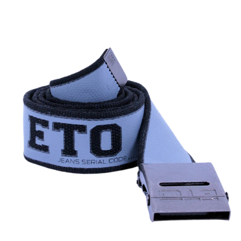 ETO Men's Designer Canvas Belt with Adjustable Buckle, One Size Fits All, Perfect for Jeans