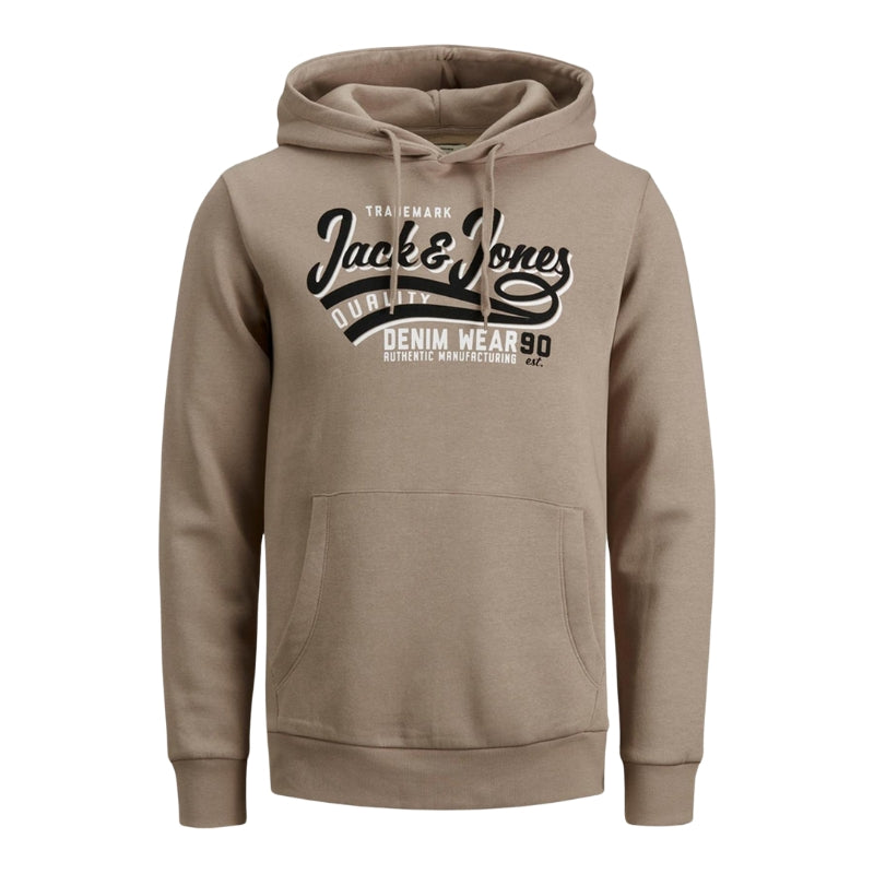 Jack & Jones Men's Sweat Hoodies Pullover Long Sleeve Sweatshirt with Logo Design