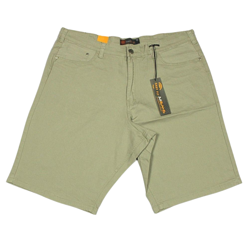 Kam Men's Big & Tall Easy Fit Chino Shorts: Knee-Length Casual Half Pants, Available in Waist Sizes W40-W70