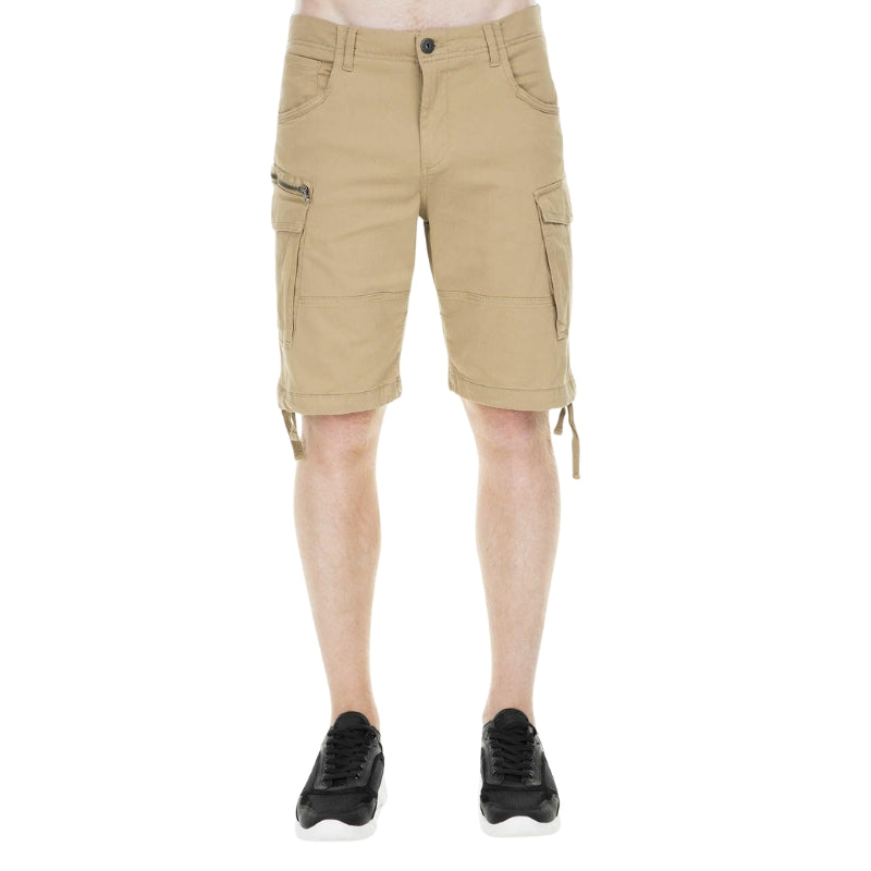 Comfort Fit Cargo Shorts: Jack & Jones Men's Knee-Length Cotton Casual Half Pants