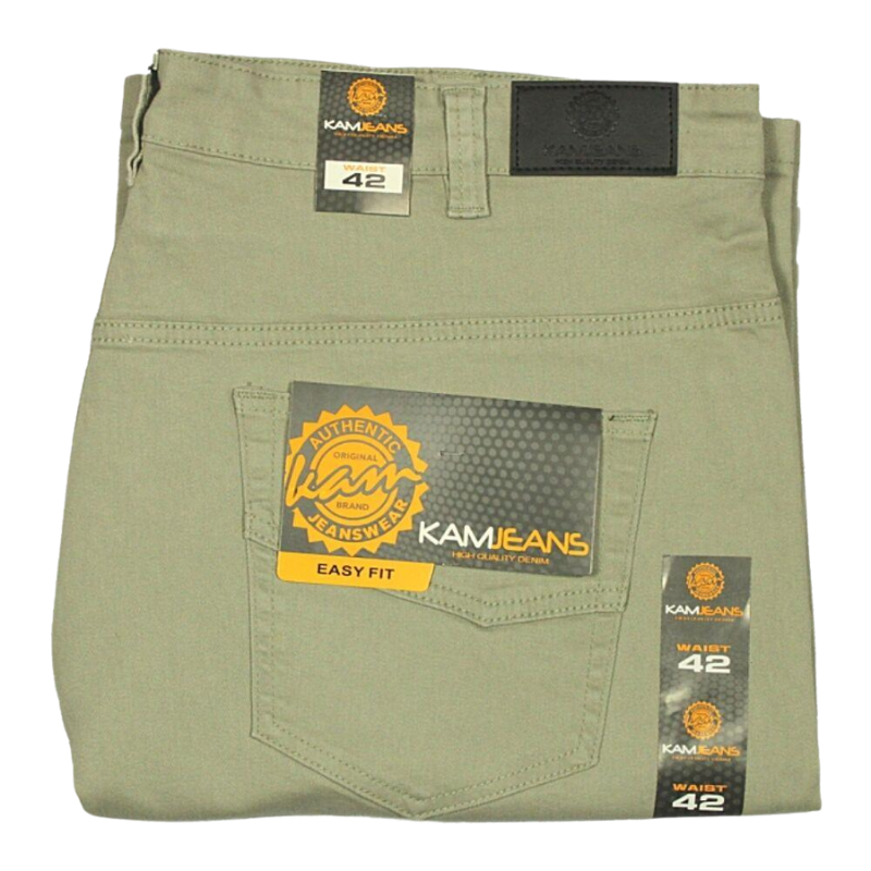 Kam Men's Big & Tall Easy Fit Chino Shorts: Knee-Length Casual Half Pants, Available in Waist Sizes W40-W70