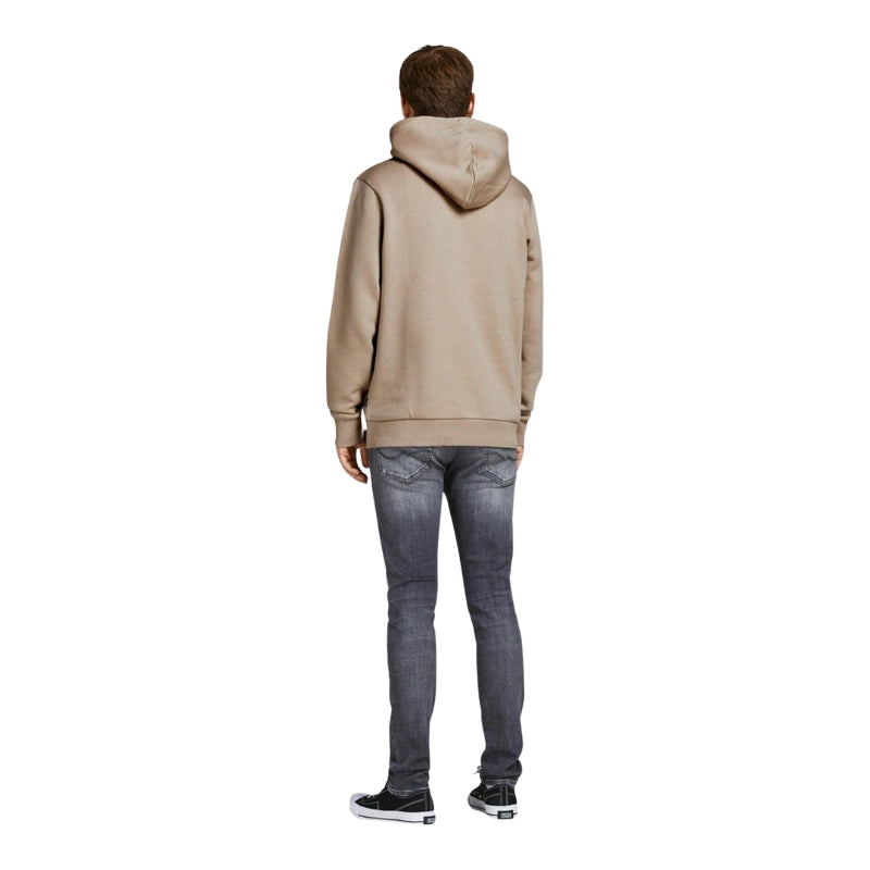 Jack & Jones Men's Sweat Hoodies Pullover Long Sleeve Sweatshirt with Logo Design