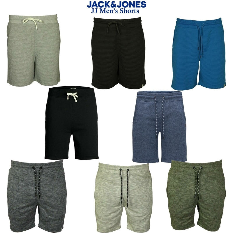 Casual Knee-Length Plain Half Pants: Jack & Jones Men's Elasticated Waist Shorts