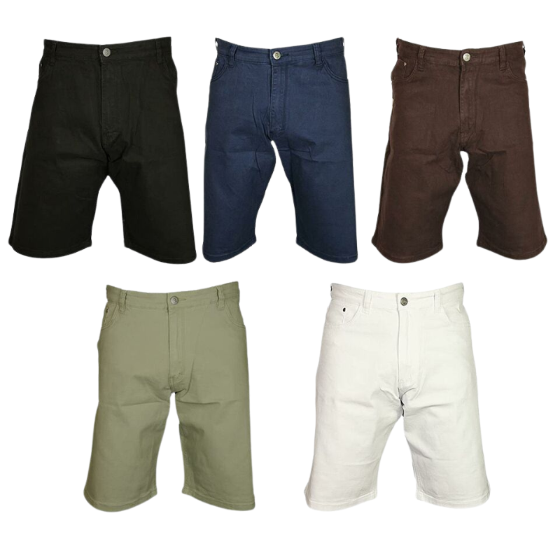 Kam Men's Big & Tall Easy Fit Chino Shorts: Knee-Length Casual Half Pants, Available in Waist Sizes W40-W70