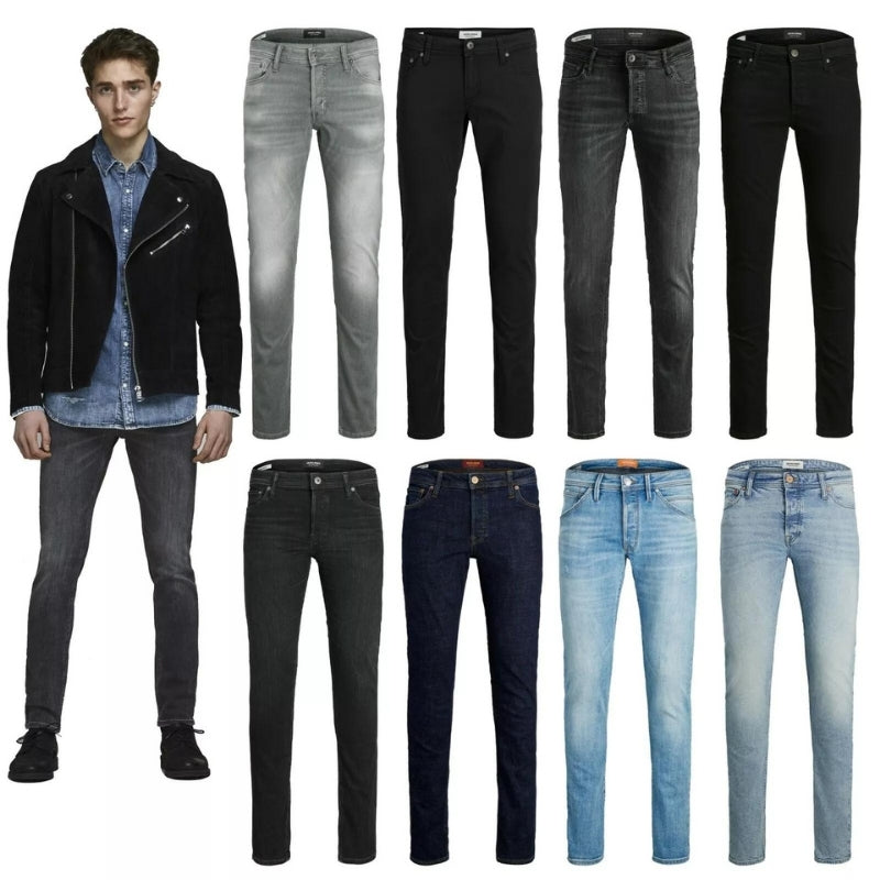 Jack & Jones Glenn Men's Slim Fit Jeans Available in Latest Colors, Sizes 27-38