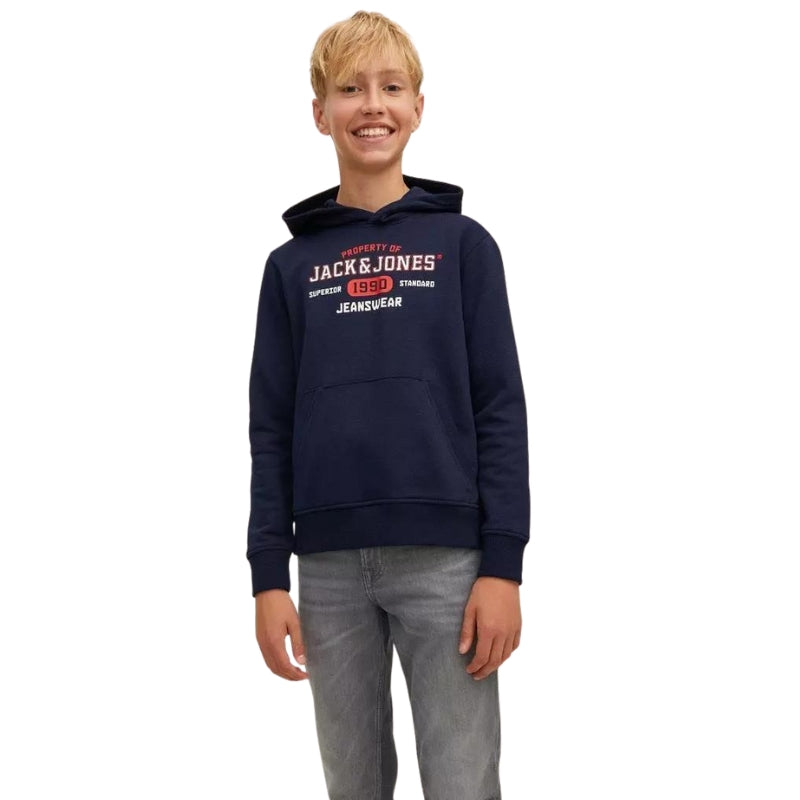 Jack & Jones Boys Hoodies Kids Pullover Sweatshirt with Logo Design