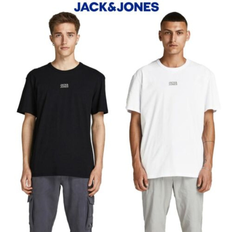 Jack & Jones Men's Relaxed Fit T-Shirts Crew Neck Casual Summer Cotton Tees, Sizes S-XL