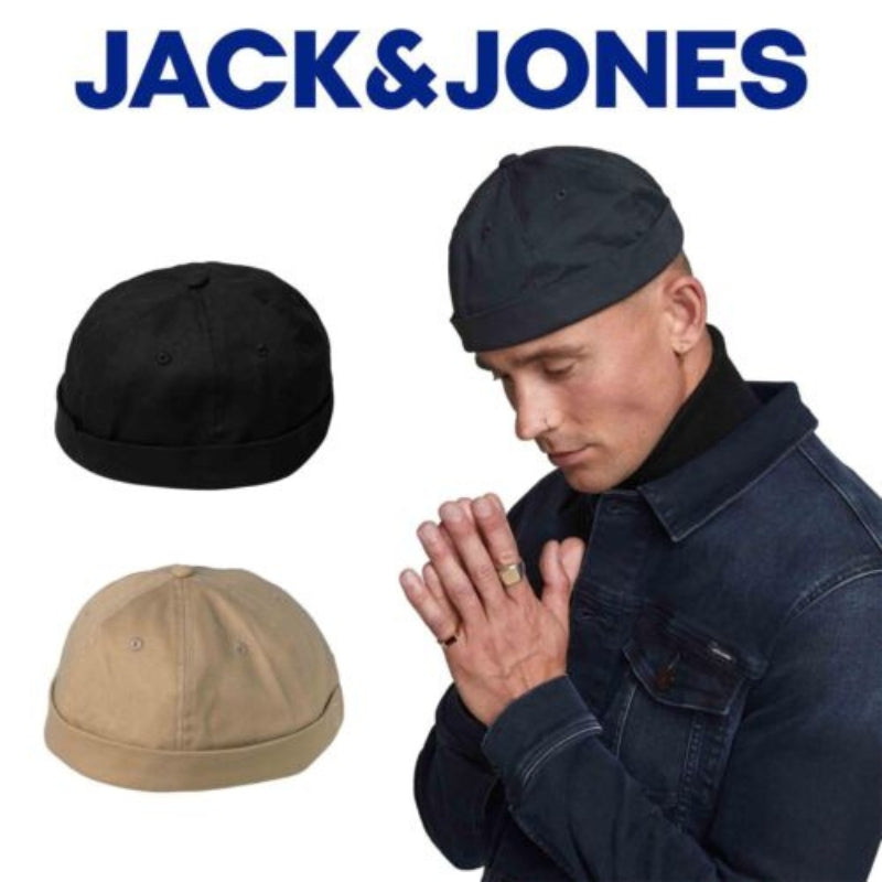 Jack & Jones Men's Brimless Docker Beanie Cap: Hip Hop Style, One Size Hat for Men