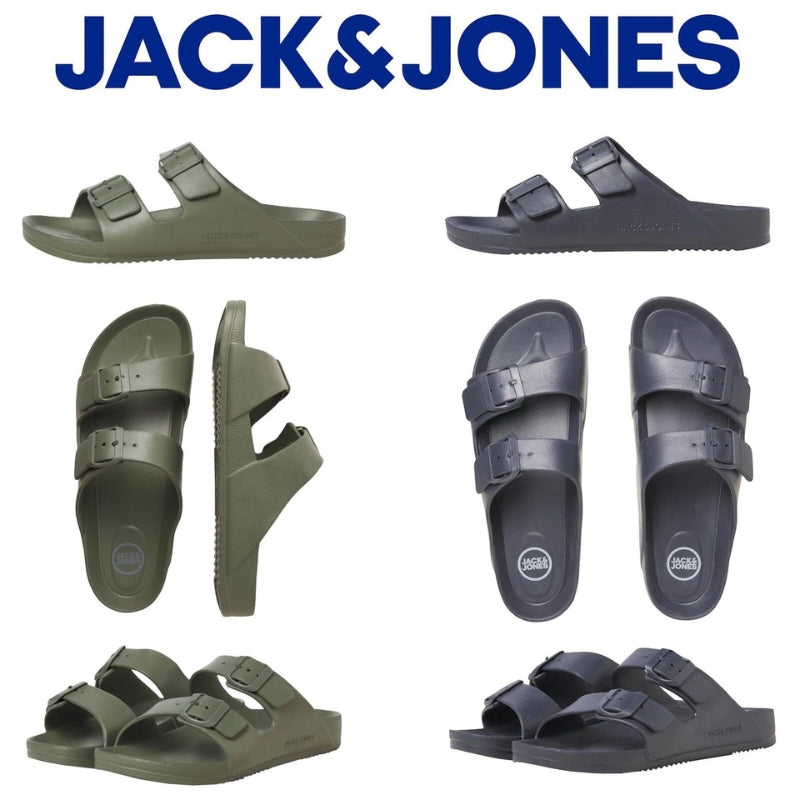 Men's Slide Sandals with Two Adjustable Straps, Suitable for Indoor and Outdoor Use, Available in Sizes 6UK to 12UK