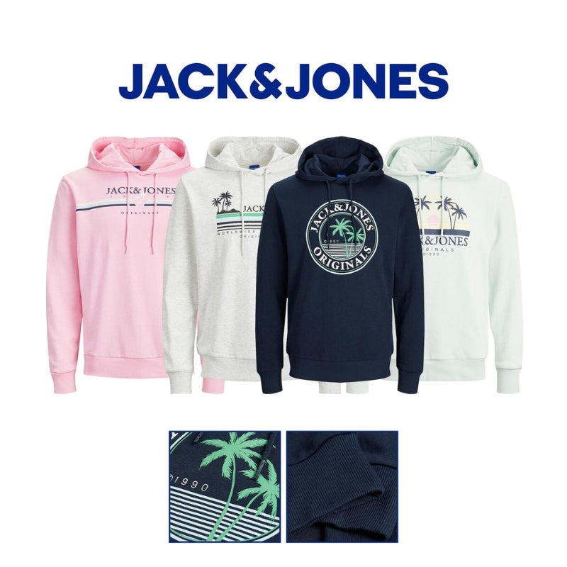 Cool Logo Design Pullover Sweat Hoodies: Jack & Jones Men's