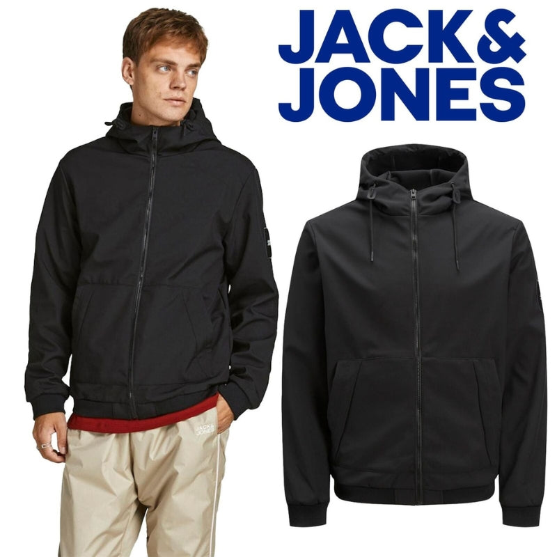 Jack & Jones Men's Long Sleeve Hooded Padded Bomber Jacket for Outdoor Wear
