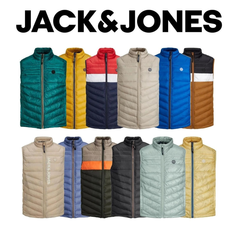 Jack & Jones Men's Gilet Lightweight Padded Sleeveless Body Warmer Jacket