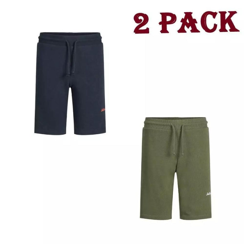 2-Pack Boys' Jack and Jones Sweat Cotton Shorts Junior Shorts for Kids, Ages 8-14 Years