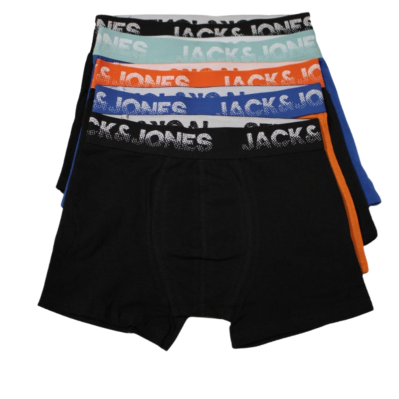 Jack & Jones Boys' Trunks Multipack Pack of 5 Cotton Underwear Briefs for Kids