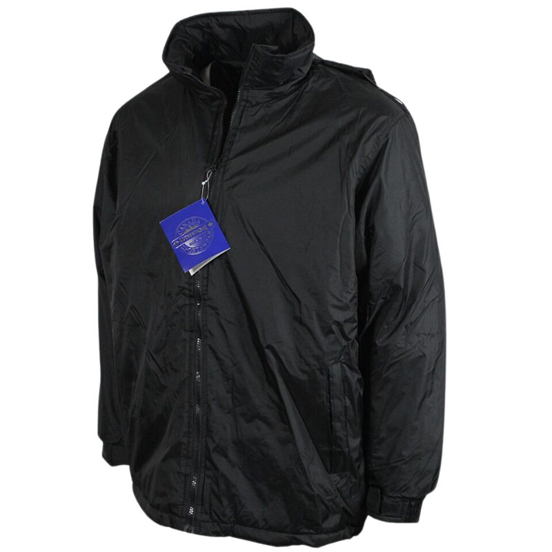 Men's Black Winter Jacket Casual Hooded Outdoor Waterproof Coat, Available in Sizes S to 2XL