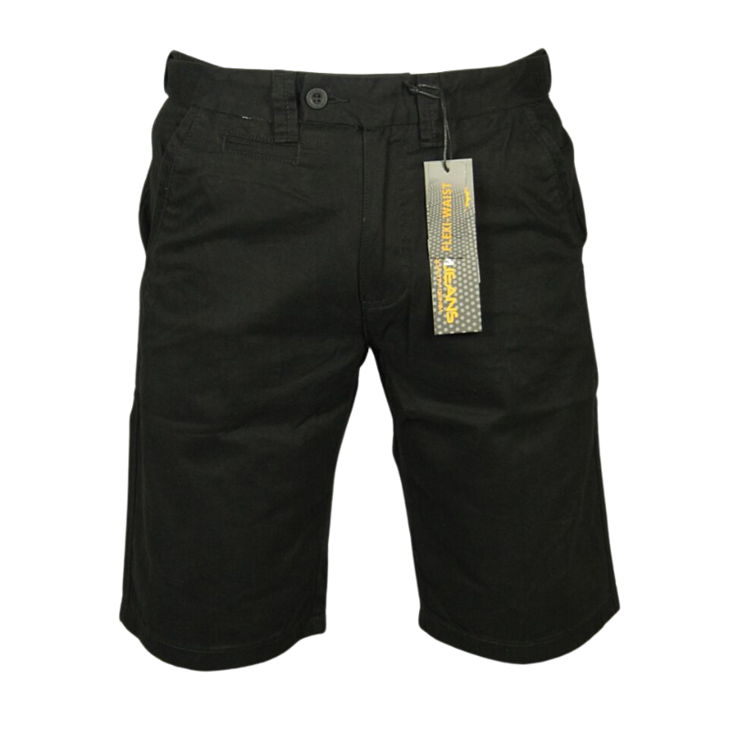 Men's Kam Chino Shorts Expandable Waistband in Black and Taupe Colors, Available in Sizes 30-38