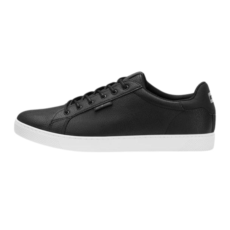 Jack & Jones Boys' Black Lace Up Sneakers: 100% Mesh Canvas Shoes for Kids, UK