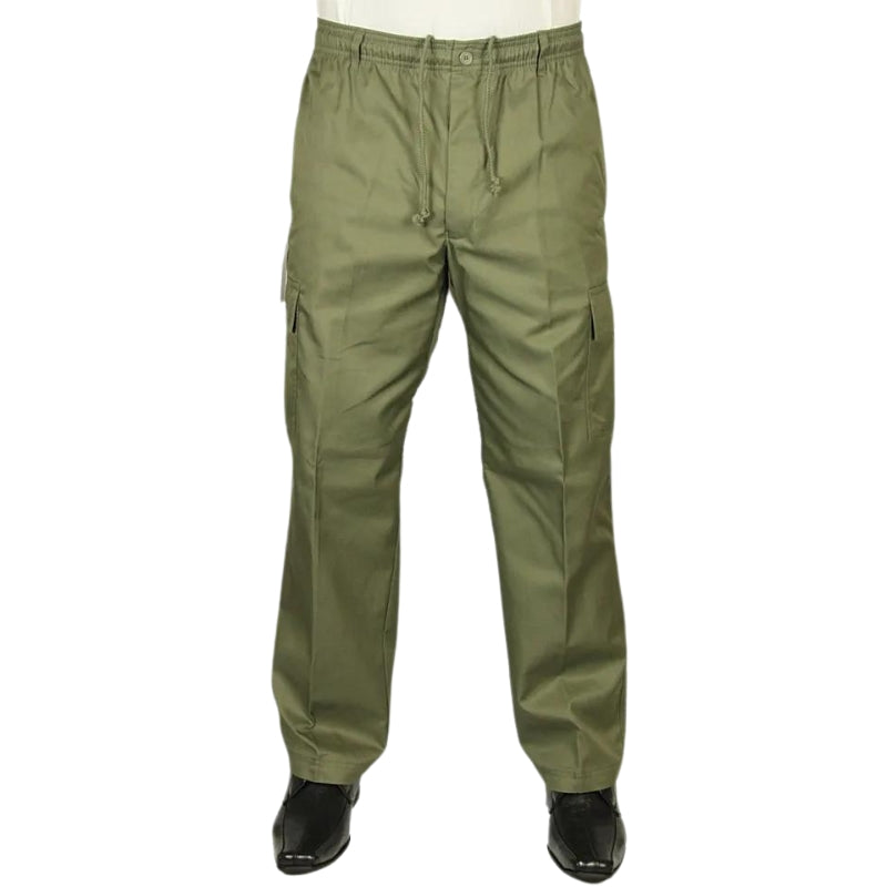 New Carabou Rugby Cargo Combat Trousers Casual Pants Elasticated Waist Sizes 32 to 48