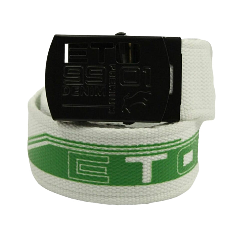 ETO Men's Designer Canvas Belt with Adjustable Buckle, One Size Fits All, Perfect for Jeans