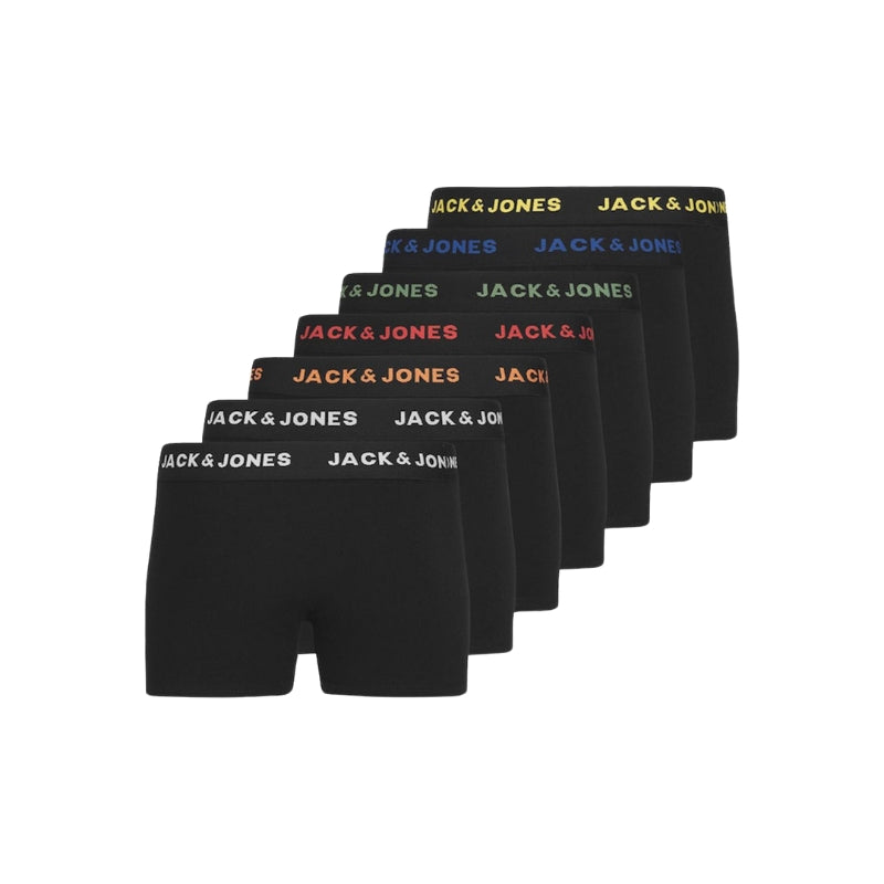 Jack & Jones Boys' Trunks Multipack Pack of 7 Cotton Underwear Briefs for Kids