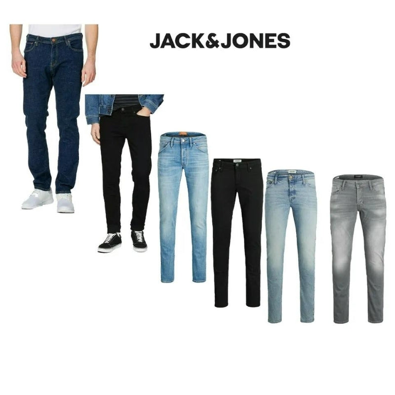 Jack & Jones Glenn Men's Slim Fit Jeans Available in Latest Colors, Sizes 27-38