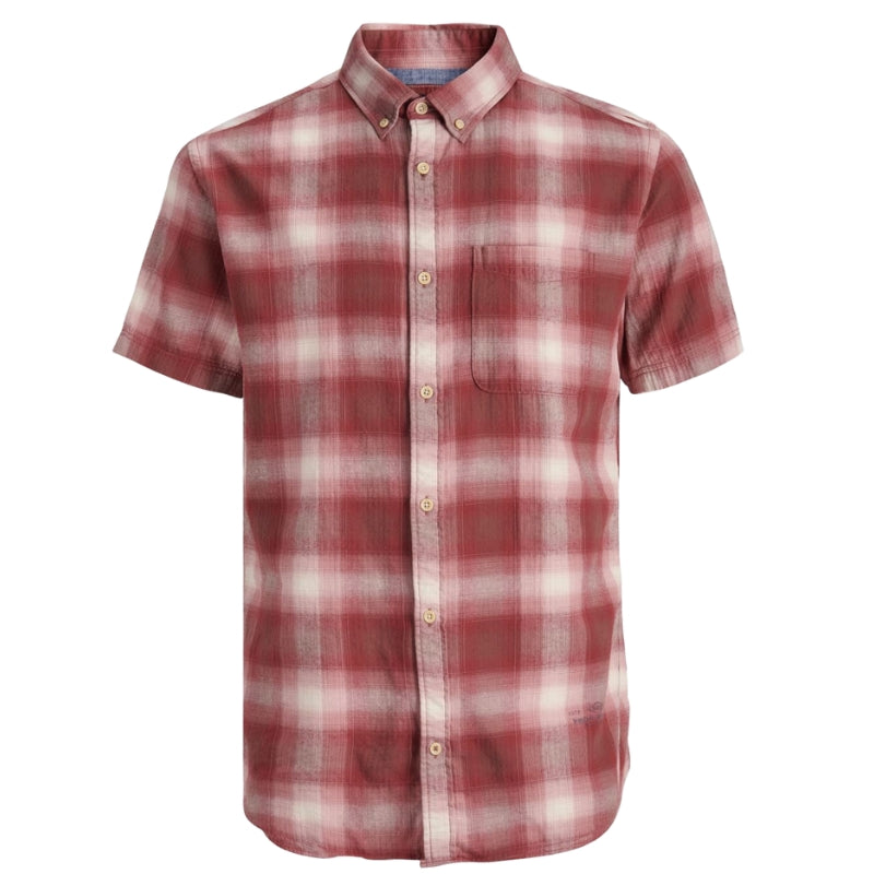 Jack & Jones Men's Slim Fit Short Sleeve Check Shirts Summer Holiday Casual Wear