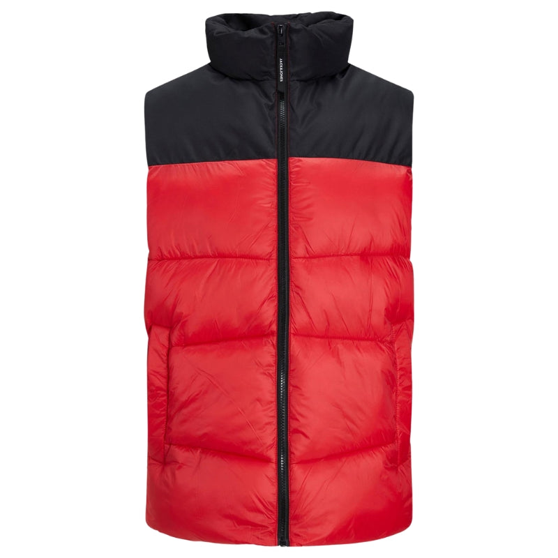 Jack & Jones Men's Hooded Quilted Body Warmer Sleeveless Jacket