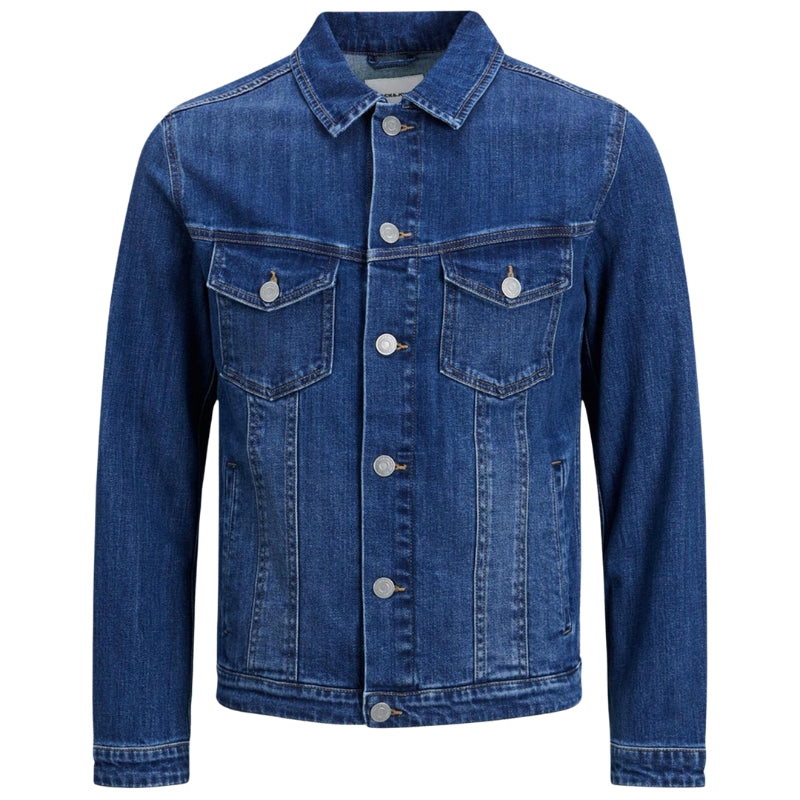 Jack & Jones Denim Jacket Classic Western Designer Trucker with Long Sleeves