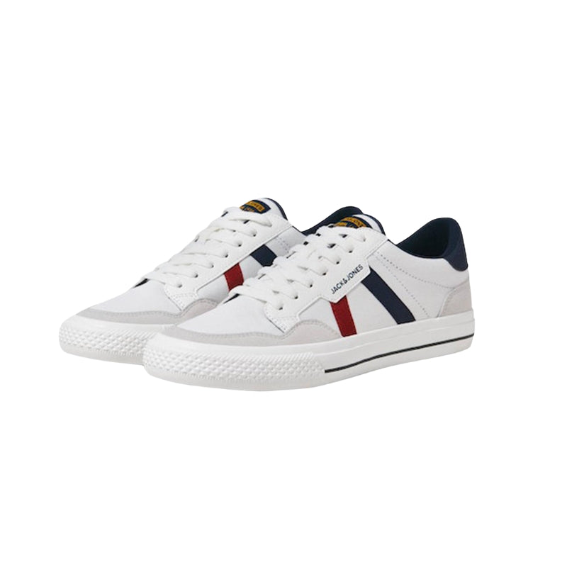 Jack & Jones Men's White Sneakers: Lace-Up Shoes for Men, Sizes 6 to 12 UK