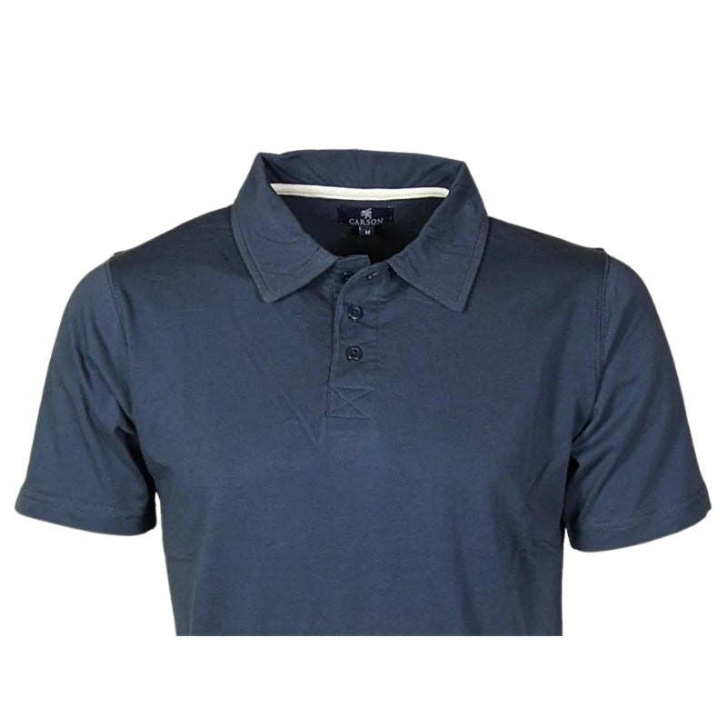 Carson Men's Polo Shirts Classic 100% Cotton Plain-Colored Smart Sports Tees in Sizes M-2XL