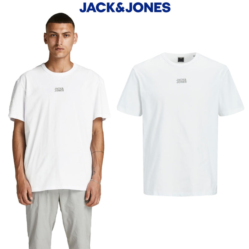 Jack & Jones Men's Relaxed Fit T-Shirts Crew Neck Casual Summer Cotton Tees, Sizes S-XL