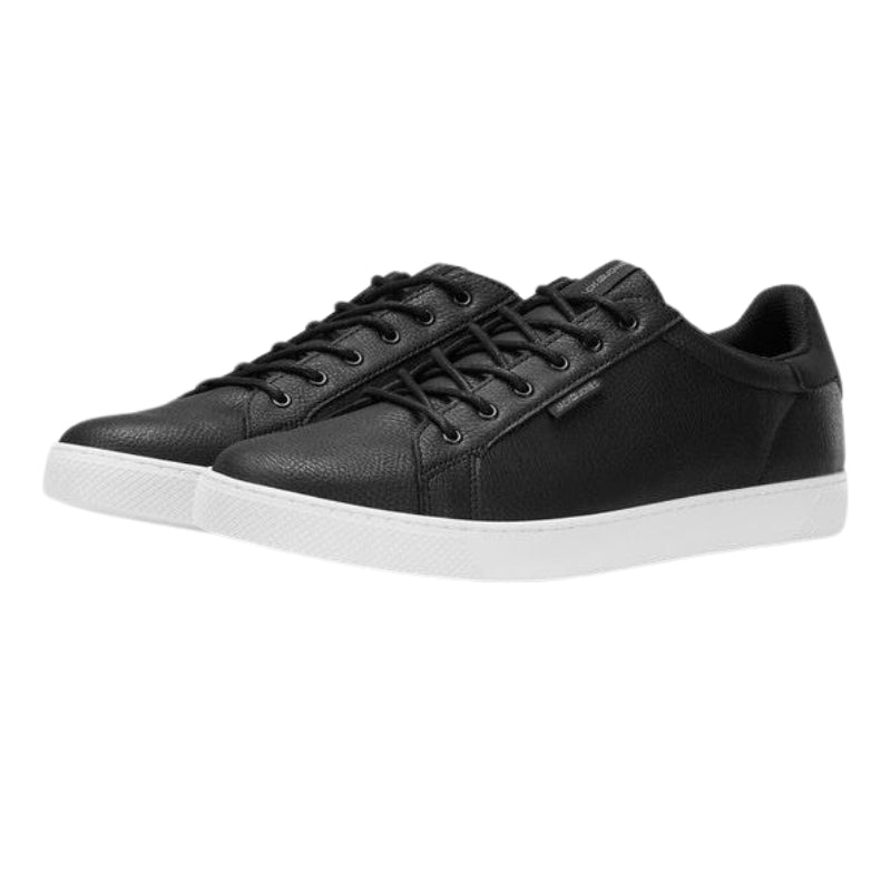 Jack & Jones Boys' Black Lace Up Sneakers: 100% Mesh Canvas Shoes for Kids, UK